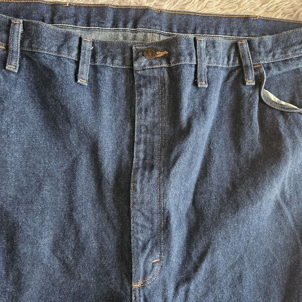 Rustler Blue Jeans Mens Size 48x30 Straight Leg Medium Wash Blue Collar Work - Picture 5 of 12